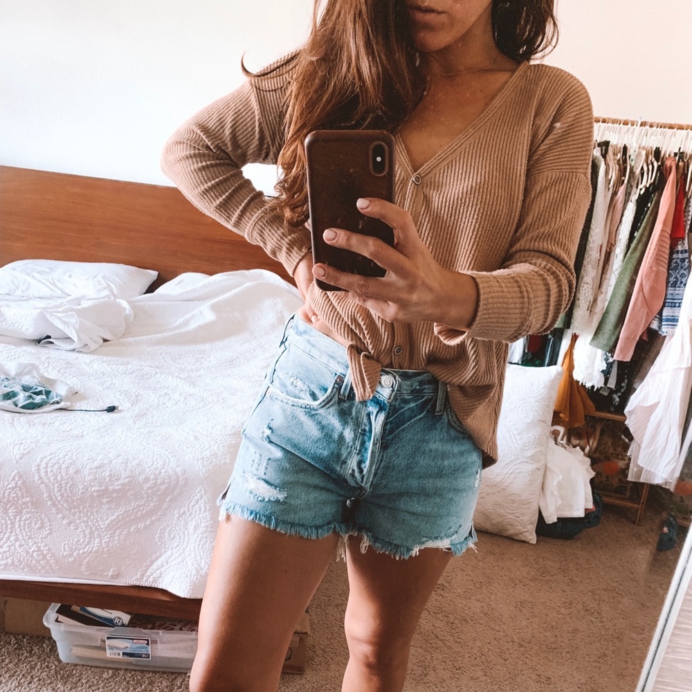 Algolde Jaden Jean Shorts in Surreal size 26